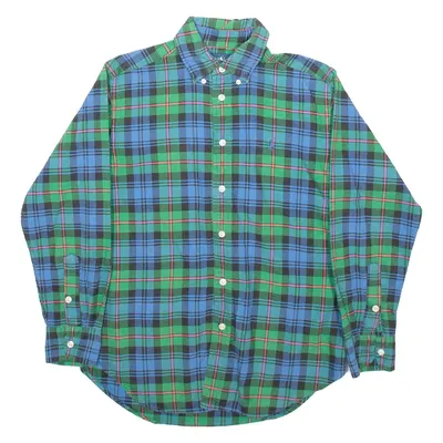 POLO RALPH LAUREN Mens Shirt Green Check Long Sleeve M