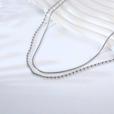 Double Layer Pearl Necklace with Seed Beads