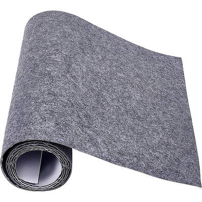 BENECREAT 15.7x78.7(40cmx2m) Gray Self-Adhesive Felt Fabric Shelf Liner for DIY Picture Framing and Jewelry Box Fabric Stick
