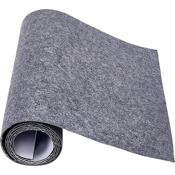 BENECREAT 15.7x78.7(40cmx2m) Gray Self-Adhesive Felt Fabric Shelf Liner for DIY Picture Framing and Jewelry Box Fabric Stick