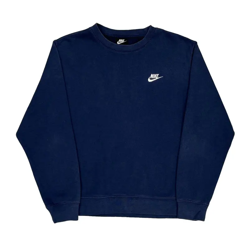 Nike Sweatshirt - Small Blue Cotton Blend