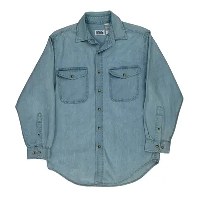 Basic Editions Denim Shirt - Small Light Wash Cotton