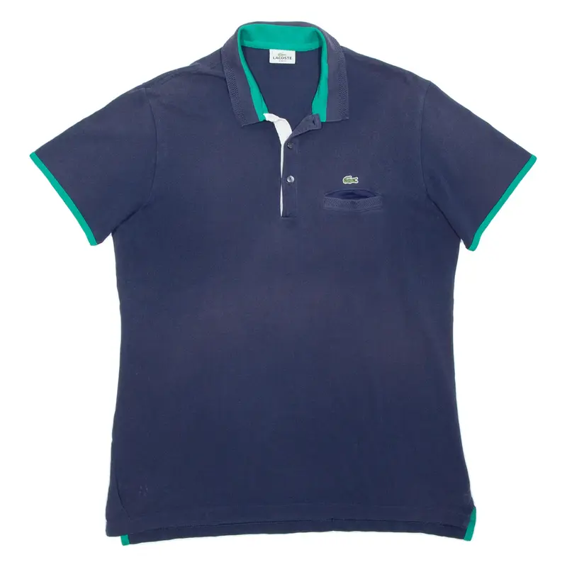 LACOSTE Slim Fit Mens Polo Shirt Blue L