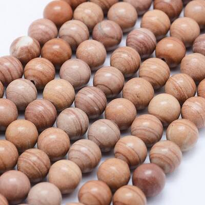 Natural Red Line Jasper Beads Strands
