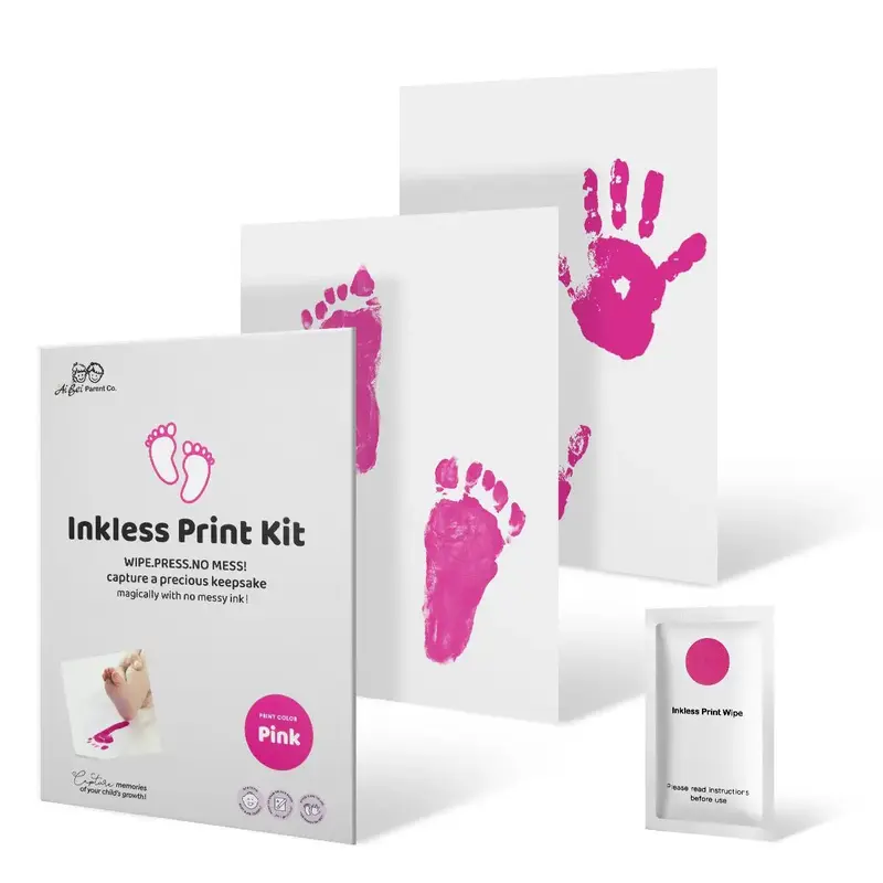 Inkless Baby Hand & Footprint Kit, 2 Counts/set Safe Souvenir for Newborns, Dog Paw Print & Family Handprint Kit, New Parents...