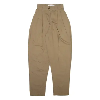 CHARLES JORDAN Womens Trousers Beige Relaxed Tapered W24 L30