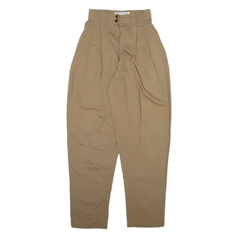 CHARLES JORDAN Womens Trousers Beige Relaxed Tapered W24 L30
