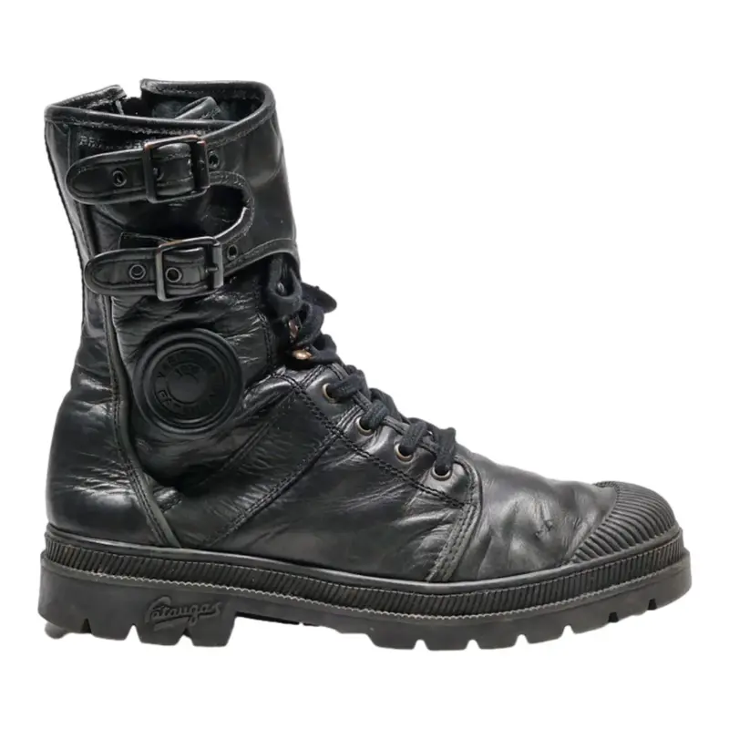 PATAUGAS Biker Boots Black Leather Mens UK 6