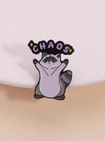 Cute Raccoon Design Brooch, Fashionable Animal Design Brooch, Enamel Pin Suitable for Backpacks, Jeans, Scarves, Hats Decorat...