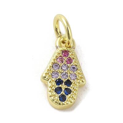 Brass Micro Pave Cubic Zirconia Charms