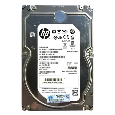 779248-002 HP 4TB 6Gb/s SAS 7200 3.5-Inch Hard Drive