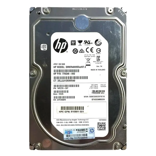 779248-002 HP 4TB 6Gb/s SAS 7200 3.5-Inch Hard Drive