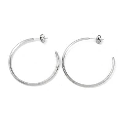 304 Stainless Steel Ring Stud Earrings