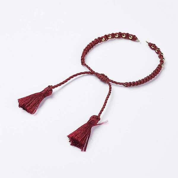 Polyester DIY Braided Bracelet Making