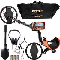 VEVOR Metal Detector for Adults & Kids, Waterproof Search Coil with High Accuracy Pointer Display, Adjustable 38''-49'' Gold ...