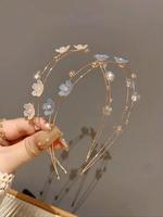 Flower Decor Tiara Headband, Elegant Hair Hoop for Wedding Bridal Party Formal Occasions, Fashion Hair Accessories for Women ...