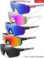 Unisex Sporty Polka Dot & Striped Pattern Flat Top Shaped Sunglasses Set, Teenage Girl Accessories, Travel Essentials, Outdoo...