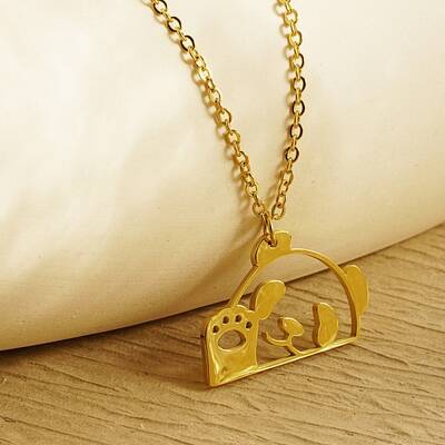 Hollow Bear Pendant Necklace