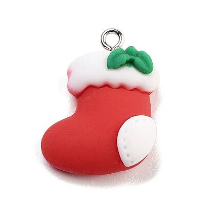 Christmas Theme Opaque Resin Pendants