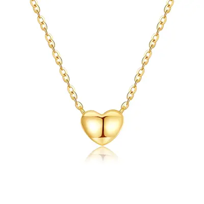 14K Gold Heart Pendant Necklace