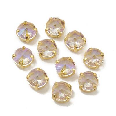 Flat Round Moonlight Effect Sew on Rhinestone