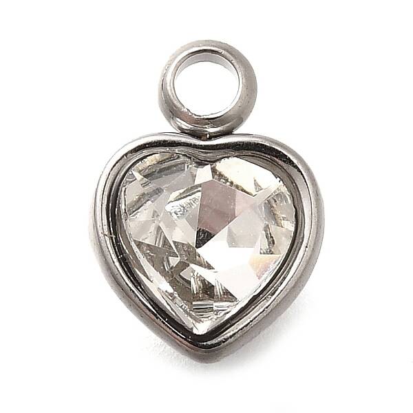 304 Stainless Steel with Rhinestone Pendants