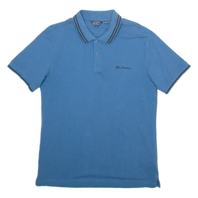 BEN SHERMAN Mens Polo Shirt Blue S