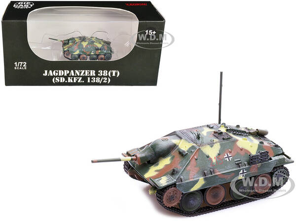 Jagdpanzer 38(T) SD.Kfz. 138/2 Hetzer Tank Destroyer Camouflage German Army World War II 1/72 Diecast Model by Legion