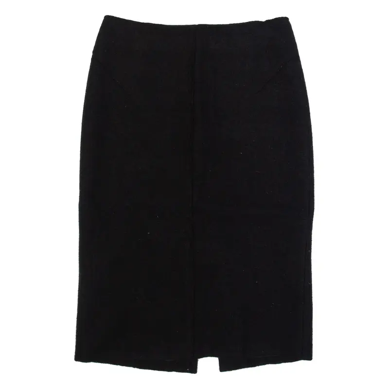JIGSAW Womens Pencil Skirt Black Midi Wool UK 8