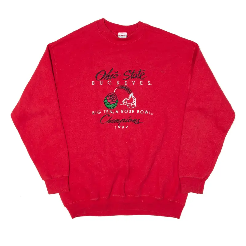 B-WEAR Ohio State Buckeyes Rose Bowl 1997 Sweatshirt Red USA Mens L