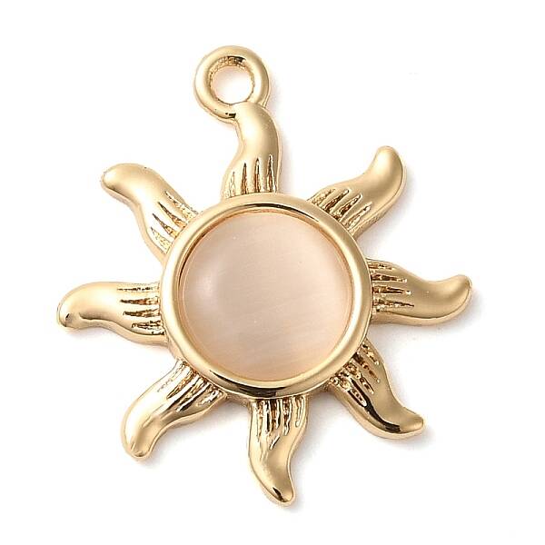 Brass with Glass Pendants
