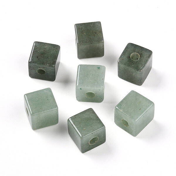 Natural Green Aventurine European Beads