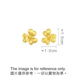 Taffy' 999 Gold Heart Shaped Leaves Earrings