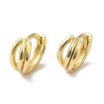 Hollow Brass Huggie Hoop Earrings for Women