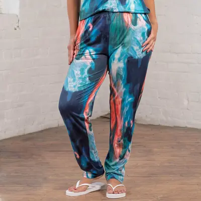Women's Tie-Dye Loungewear Separates - Shorts - Purple - M