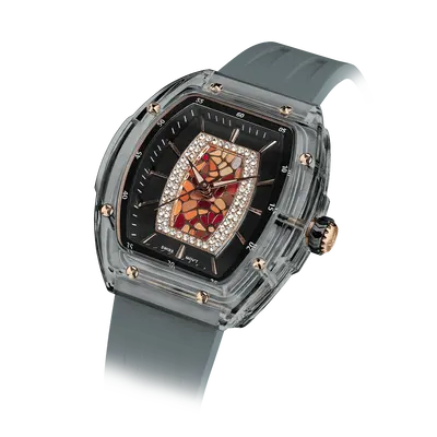 TSAR BOMBA Women's Quartz Watch | Grey | Swiss Movement Wristwatch | Cubic Zirconia Mother of Pearl Dial | Waterproof Sapphir...