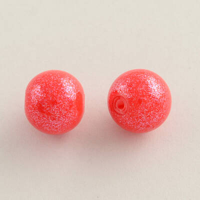 Spray Painted Glass Round Bead Strands