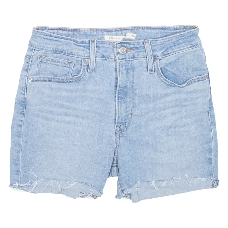 LEVI'S 721 High Rise Skinny Womens Denim Shorts Blue S W28