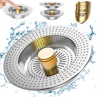 Fecoor 3 in 1 Kitchen Sink Drain Strainer - Stainless Steel Pop Up Sink Stopper, Deodorizing Anti-Clogging Sink Food Catcher ...
