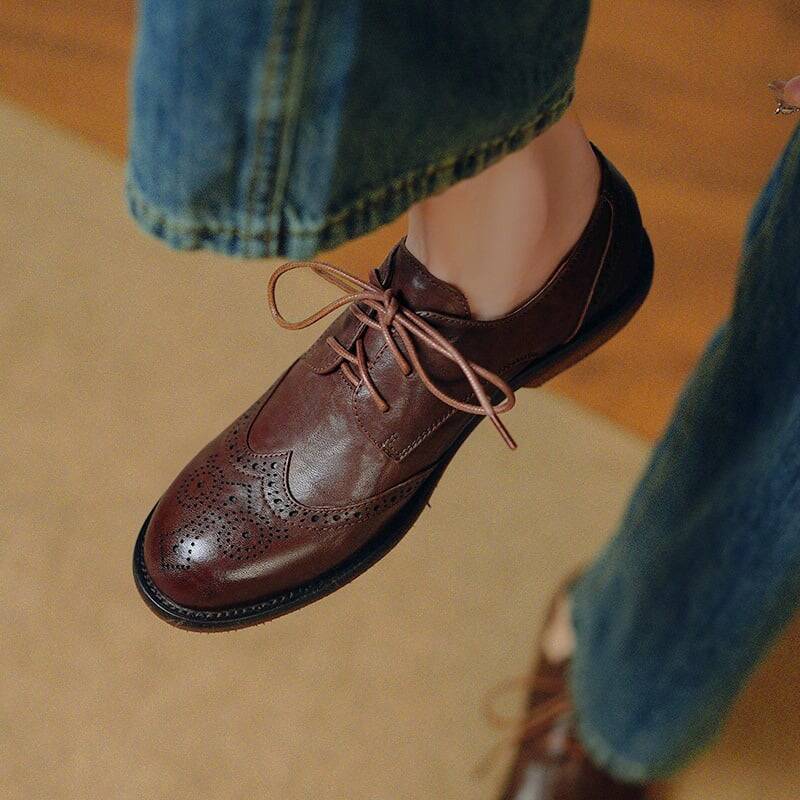 CHIKO Beatrix Round Toe Block Heels Oxfords Shoes