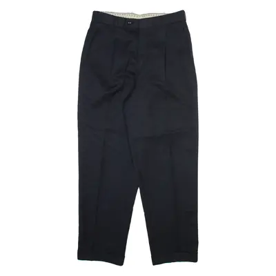 TZIACCO Mens Trousers Black Relaxed Tapered W30 L28