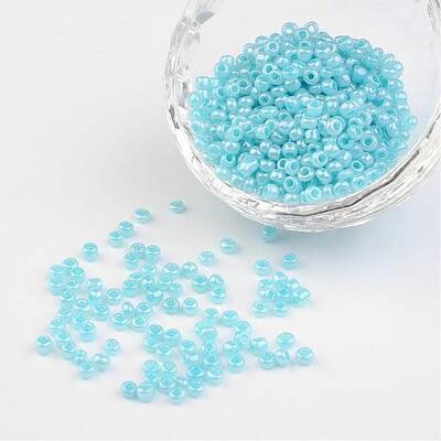 8/0 Ceylon Round Glass Seed Beads