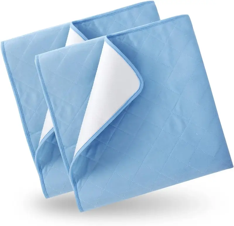 Waterproof Bed Pads Washable Reusable - 4-Layer Incontinence Underpads Pee Chuck Chair Pads with Non-Slip Back for Adults Eld...