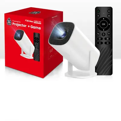 Portable 3D Game Projector, Android 11 WiFi 6 BT5.0 Home Theater Projector, Wireless Mini Projector with Game Function for Li...