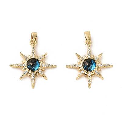 Rack Plating Brass Micro Pave Cubic Zirconia Pendants