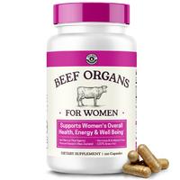 Beef Organ Supplement for Women - Beef Liver, Kidney, Heart and Uterus Tissue, Supports Women's Overall Energy and Health - P...
