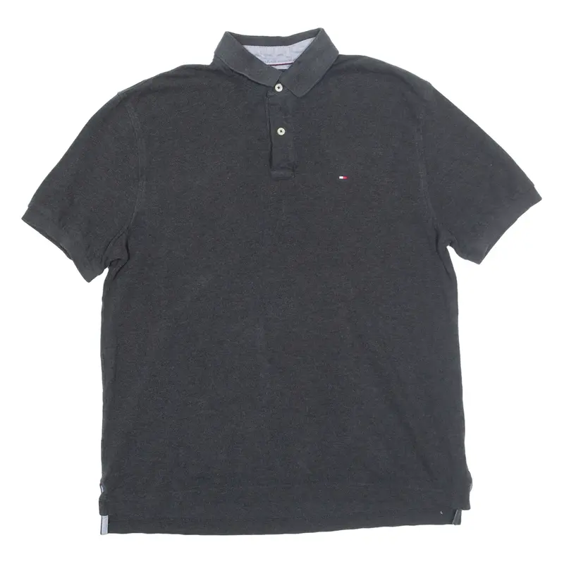 TOMMY HILFIGER Mens Polo Shirt Grey L