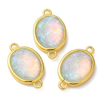 Synthetic Opal Connector Charms