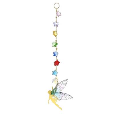 Brass & Transparent Epoxy Resin Fairy Pendant Decoration