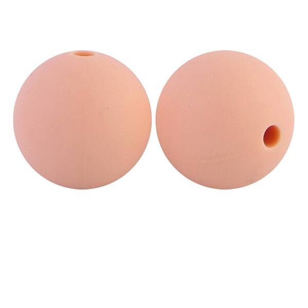 Silicone Beads Round Rubber Bead 15MM Loose Spacer Beads for DIY Supplies Jewelry Keychain Making